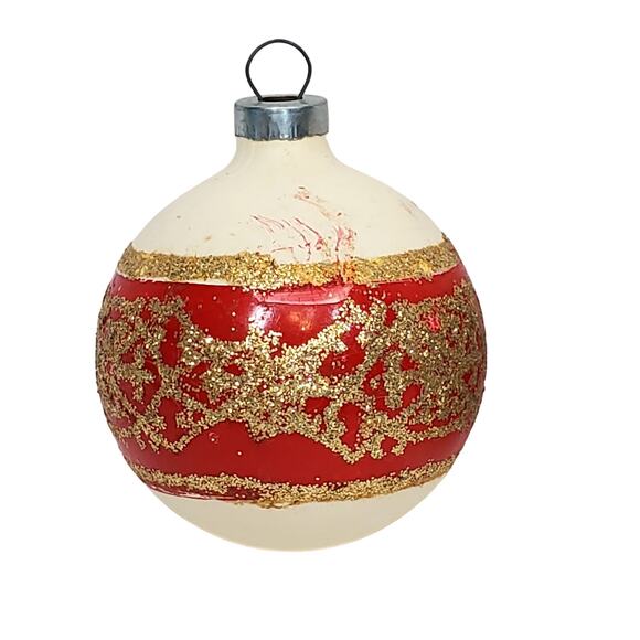 Pyramid Ornaments Rauch Satin Sheen Blue Red and Green 2.25" Vtg Lot of 3 - Picture 4 of 9